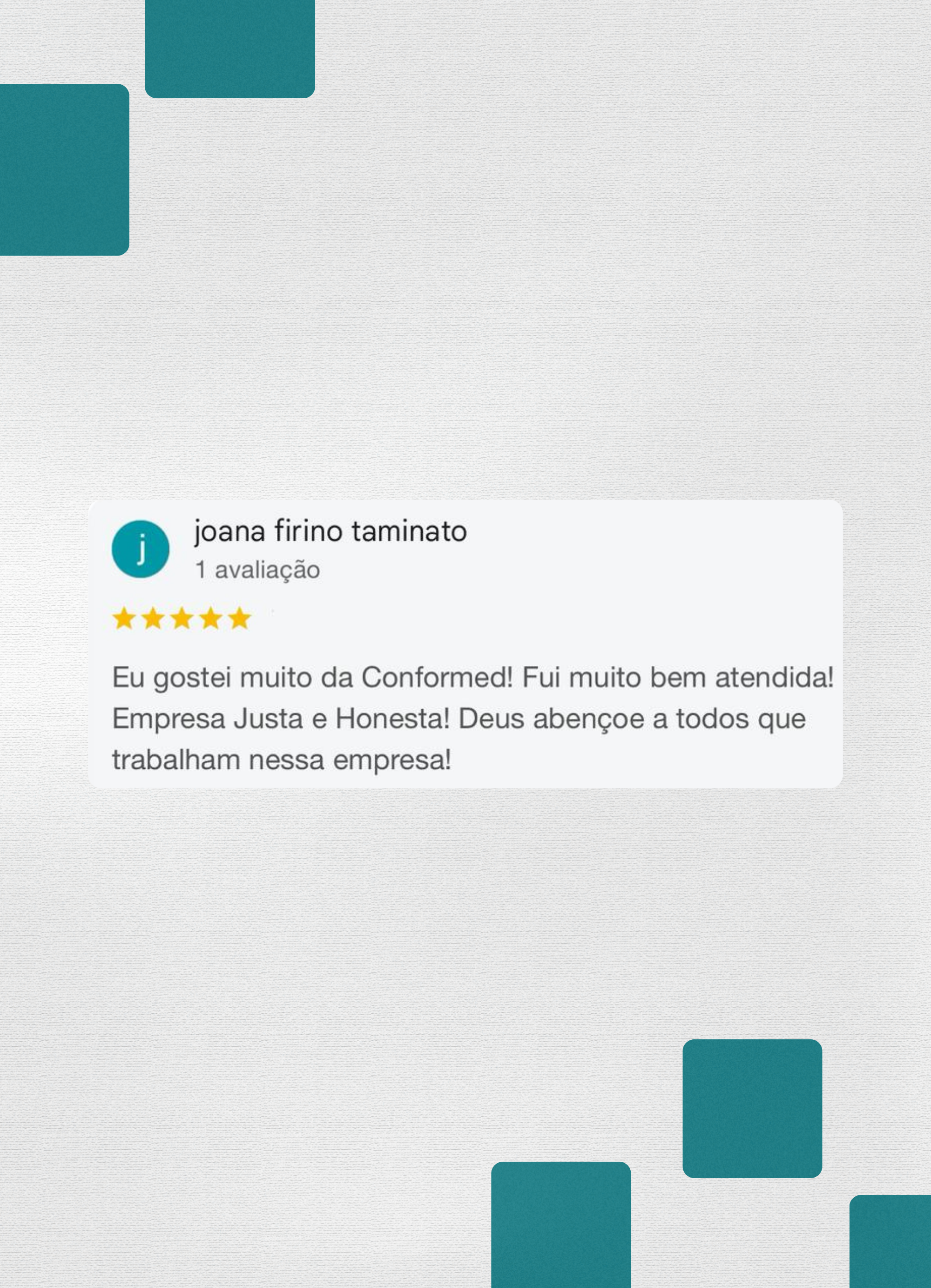 Comentário de familiar elogiando o cuidado humanizado da Conformed